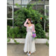 Lily of the Valley White Twist Suspender Dress