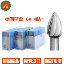 German blue box F6 peach needle peach drill imported gong Tsui car needle milling cutter carving knife jewelry micro-inlaid version holding mold tool