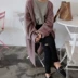 Mùa thu đông của phụ nữ phiên bản Hàn Quốc của đoạn dài áo len lỏng màu, áo len len lửng gió dài tay áo len áo khoác thủy triều áo nữ Áo len