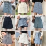 Mùa hè 2018 mới của phụ nữ cao eo denim váy là mỏng sinh viên hoang dã thời trang Hàn Quốc chic váy phụ nữ mẫu chân váy chữ a đẹp 2020