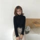Phiên bản Hàn Quốc của mùa xuân và mùa thu của phụ nữ cơ thể mảnh mai cơ bản cao áo thun dài tay bên trong áo thun học sinh chạm đáy áo sơ mi nữ áo phông trơn