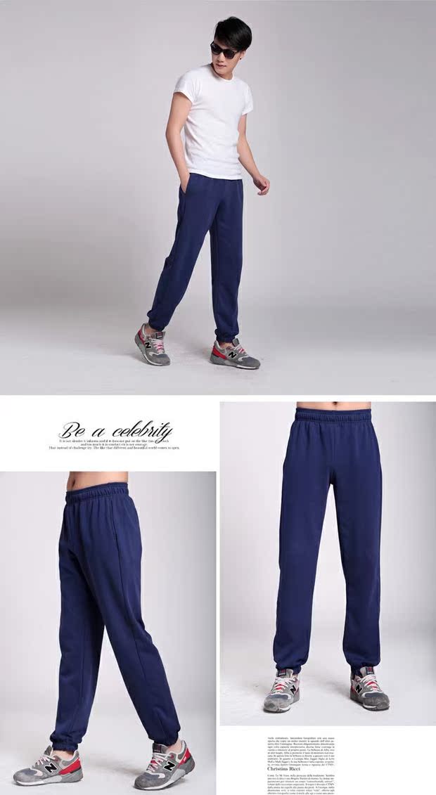 Mùa thu và mùa đông nam quần bó sát bằng vải cotton giản dị cộng với phân bón XL nam cộng với quần nhung dày quần nam quần jogger nam