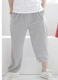 Mùa thu và mùa đông quần màu rắn nam cộng với phân bón XL quần thể thao cotton thêm quần rộng lớn cộng với quần nhung nam chất béo quần áo nam hàng hiệu