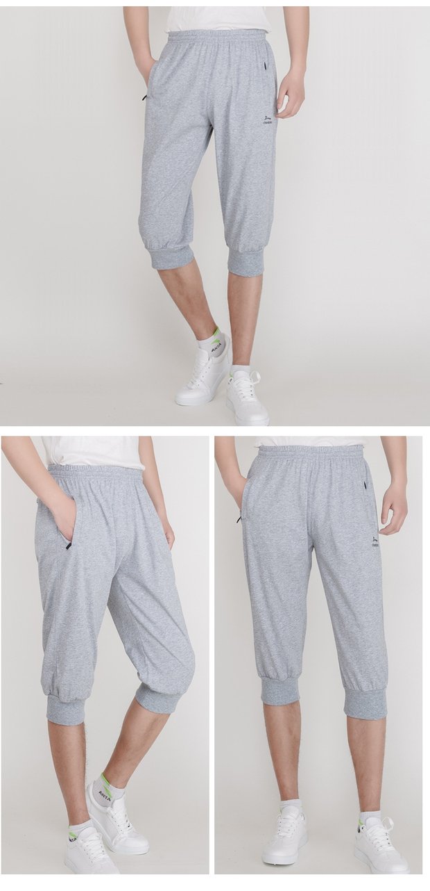 Mùa hè mỏng thể thao quần nam cắt quần cộng với phân bón để tăng quần âu chân nam quần short nam cotton quần bó ống