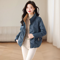 MALCENL KLON Blue Lady Light Thin Warm Down Jacket Womens Winter New White Duck Down Short Jacket