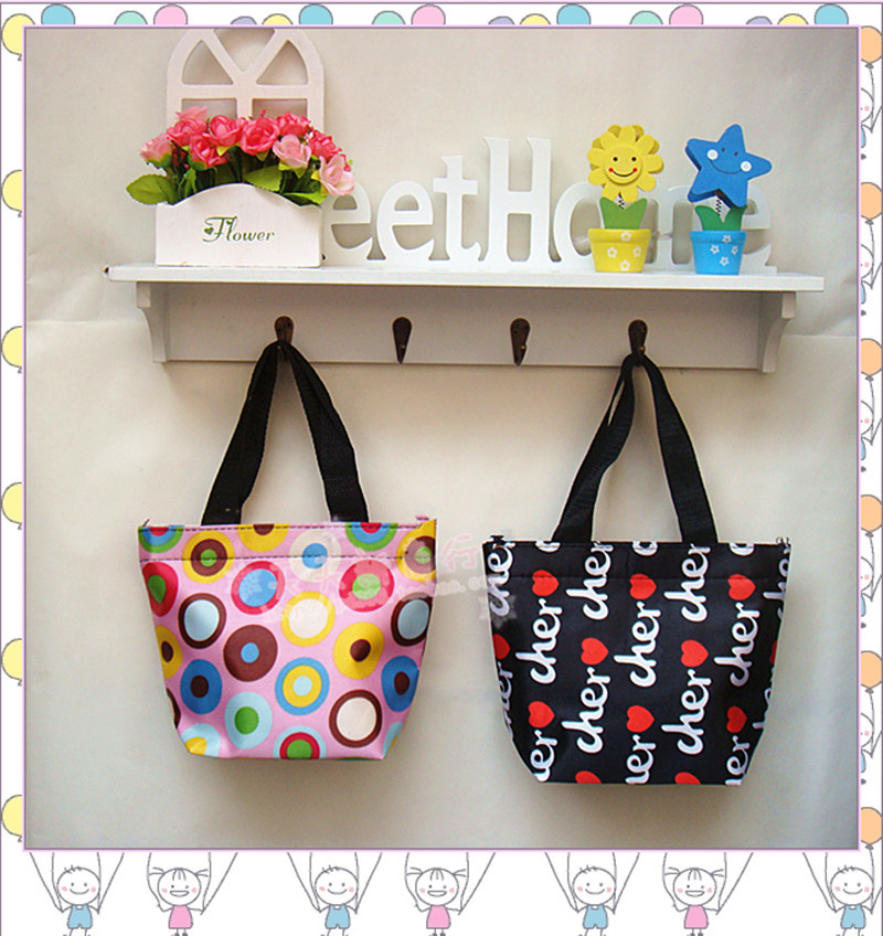 Waterproof environmental protection bag shopping bag street portable handbag lunch bag small handbag hand bag small and cute