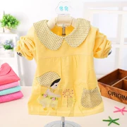 Mùa thu và mùa đông em bé bốn mùa dài thân cotton không thấm nước princess công chúa bib quần áo túi quần