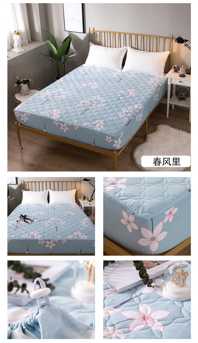 Được trang bị đơn cotton 100% cotton bông Simmons mỏng vỏ bảo vệ trượt nệm bông bìa tùy chỉnh dày - Trang bị Covers Ga chun và ga phủ