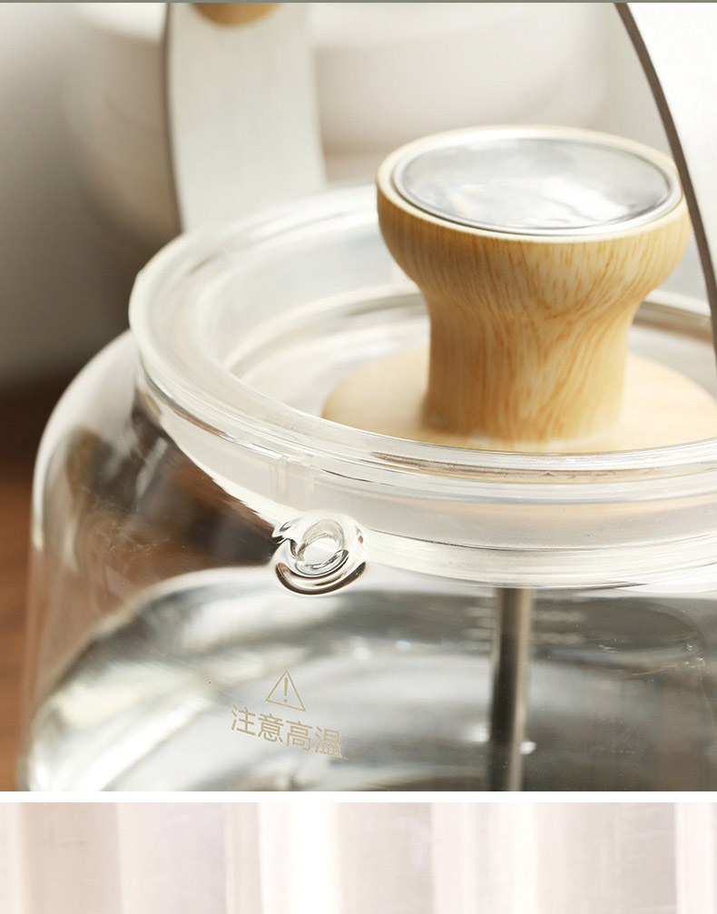 Sound lamp that large capacity girder pot pot of high - temperature thermal glass teapot kettle boil tea ware TaoLu household electricity