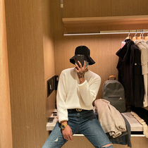 BROTHER winter custom mens round neck warm cardigan soft light flat simple comfortable casual sweater tide tide