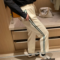 Brother Men Casual Color Straight Trousers Korean Fashion Loose and Rope Comfortable Leisure Pants
