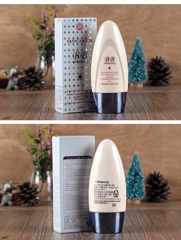 Vẻ đẹp đích thực MA MA MAYCHEER ba tác dụng trắng sáng BB cream trắng white cách ly giữ ẩm SPF25 ++ kem cc cream