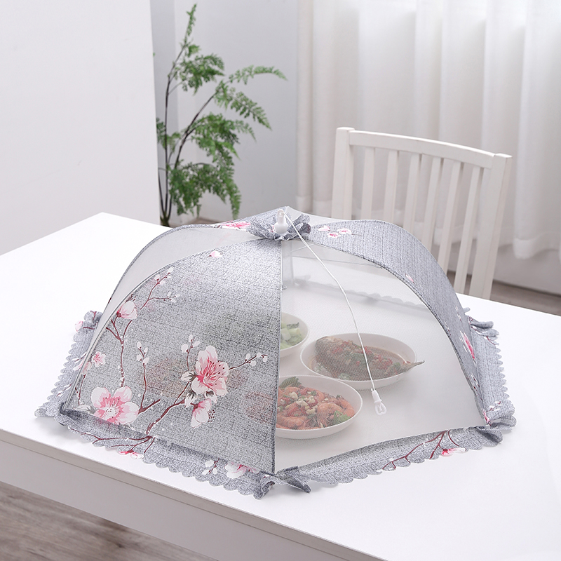 Microperforated rice dish dust cover Home Fly-proof table cover Folding Cover Vegetable Hood Breathable food cover Dining Table Hood Vegetable Umbrella