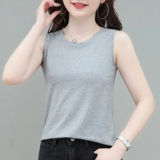 Летняя приятная телу хлопковая майка топ без рукавов, большой размер