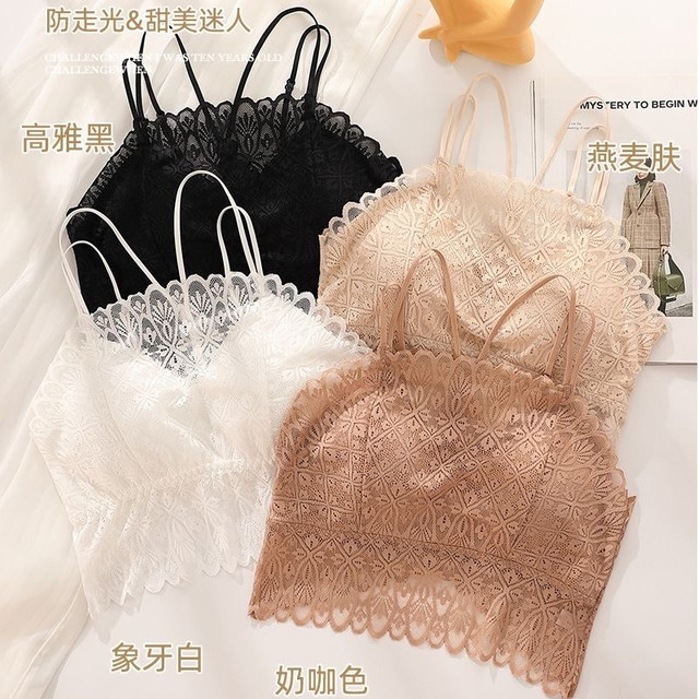 ຮູບແບບໃຫມ່ຝຣັ່ງຫລູຫລາສູງ lace underwear ກັບຄືນໄປບ່ອນ underwear ຂອງແມ່ຍິງ camisole bottoming ຕ້ານການ exposure ຫວານ slit ທໍ່ແມ່ຍິງເທິງ