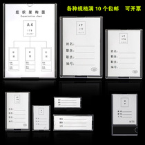 Acrylic 234567 inch A4 replacement job Wall Post display card frame slot post box