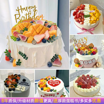 Simulation Cake Model 2023 New Mesh Red Eurostyle Fruit Cream Plastic Birthday Cake Shop Display Sample
