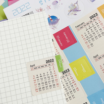 2022 Calendar Sticker Hand Ledger This Index Tags Month Calendar Date Classification Day Pay Sticker Handbill stationery sticker