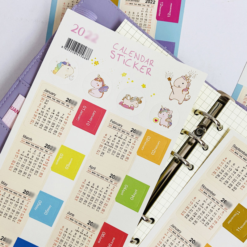2023 calendar index label sticker hand account notebook sticky note sticker sticker monthly calendar hand account sticker