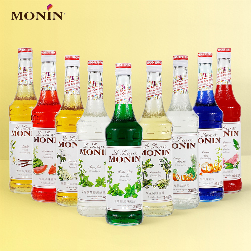 Molin Molin Syrup Flavors: Caramel, Passion Fruit, Vanilla, Blue Mandarin, Peach, Osmanthus, Green Mint, Rose, Orange Peel Molin Molin Syrup Flavors: Caramel, Passion Fruit, Vanilla, Blue Mandarin, Peach, Osmanthus, Green Mint, Rose, Orange Peel