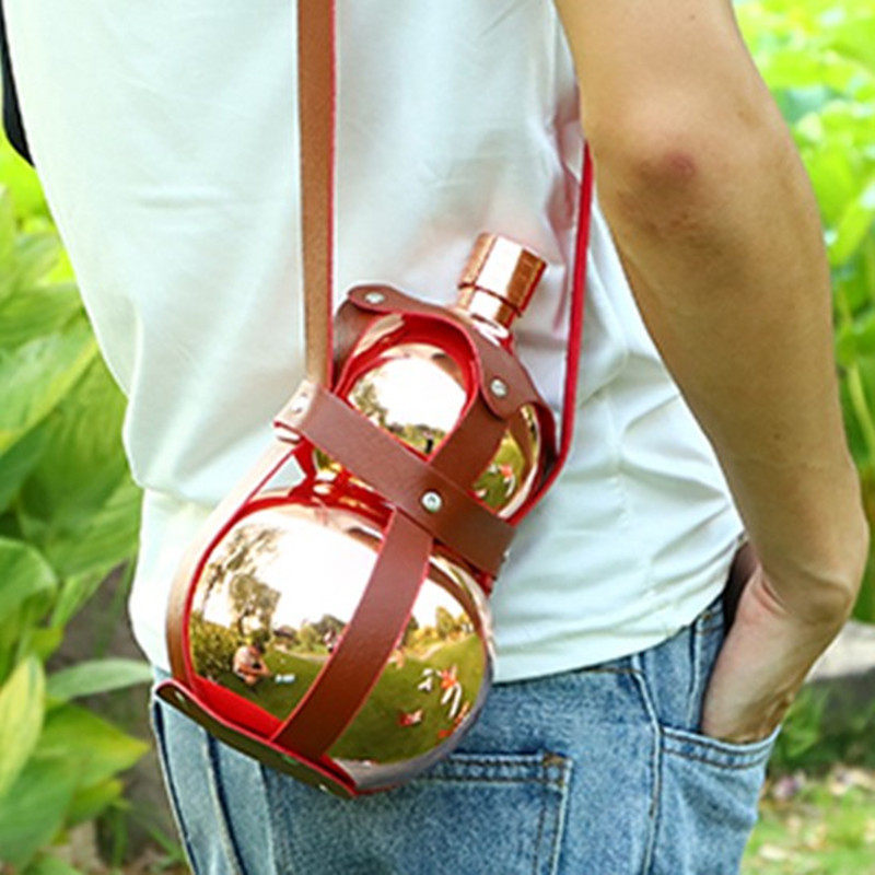 304 stainless steel gourd wine pot 1 catty 2 catties 3 catties portable outdoor carry-on household wine bottle kettle wine barrel wine set