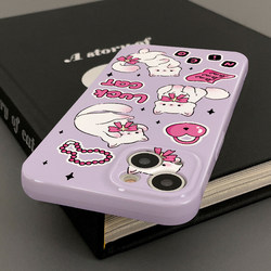 Sweet and cool bow cat film case 15/13/12/11 suitable for Apple IPHONE14PROMAX mobile phone case