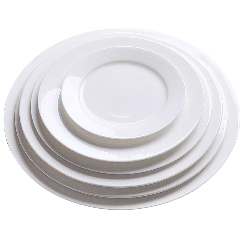Think hk ipads porcelain 6/8/10/10.5/12 of an inch flat plate beefsteak FanPan ceramic tableware cuisine
