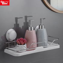 Garbo powerful suction cup bathroom wall hanging stainless steel rack toilet wall storage rack nail-free drain corner frame