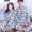 Cặp đôi đồ ngủ nữ phục vụ nhà nam dày flannel san hô nhung dài tay mùa thu và mùa đông phù hợp với phiên bản áo len giải trí Hàn Quốc - Bộ Pajama