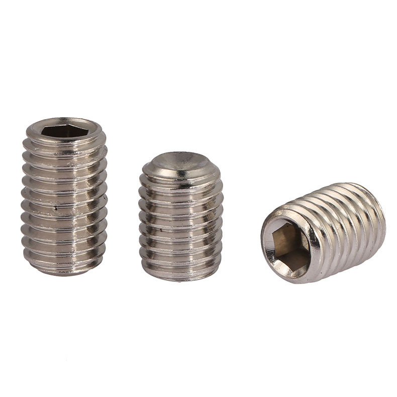304 stainless steel headless screw inner hexagonal concave end compact screw top wire machine rice screw m4m5 * 6 8-40mm