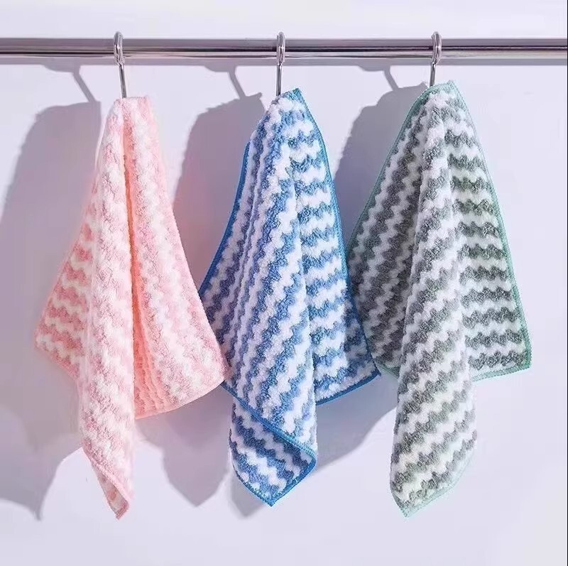 The Rag Is Not Easy to Shed Lint, the Printed Rag Is Used for Cleaning Tables and Keeping Hygiene, the Two-Color Household Rag Is Used for Wiping Tables and Wiping Hands