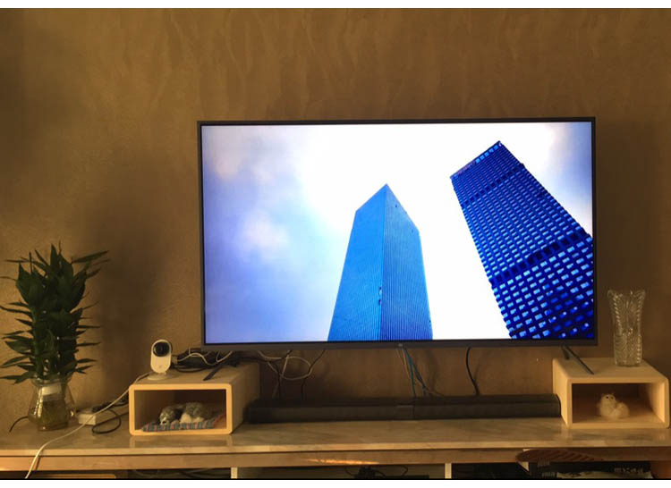 tivi samsung 43 inch 4k Giá gỗ rắn tùy chỉnh TV tăng kệ hiển thị pad nâng cao bàn lưu trữ giá đỡ máy tính để bàn hoàn thiện giá - TV ti vi
