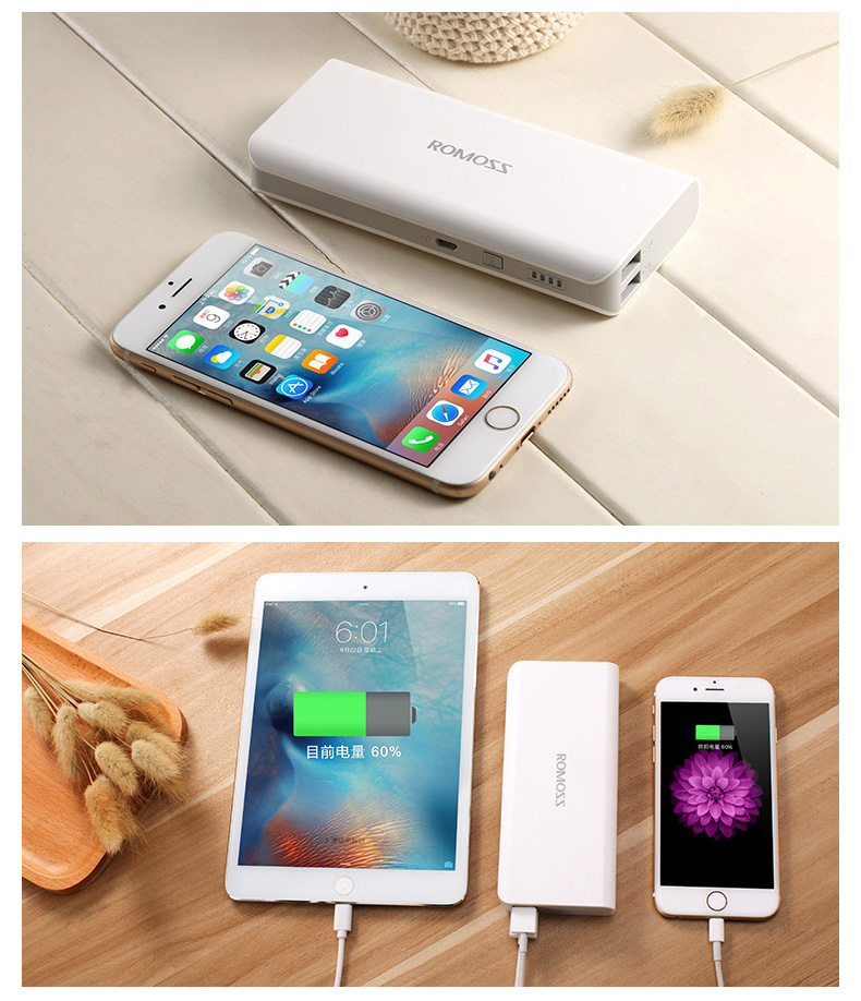 ROMOSS Romans 10000 mAh sạc kho báu Di động di động dung lượng lớn điện thoại di động gốc xác thực
