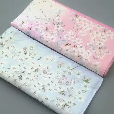Japanese cherry blossom handkerchief cotton women blue and white porcelain rose combed cotton handkerchief cotton soft thin gift