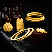 (Live special shot) Bi color ancient method Gold Gold Gold 999 pendant bracelet