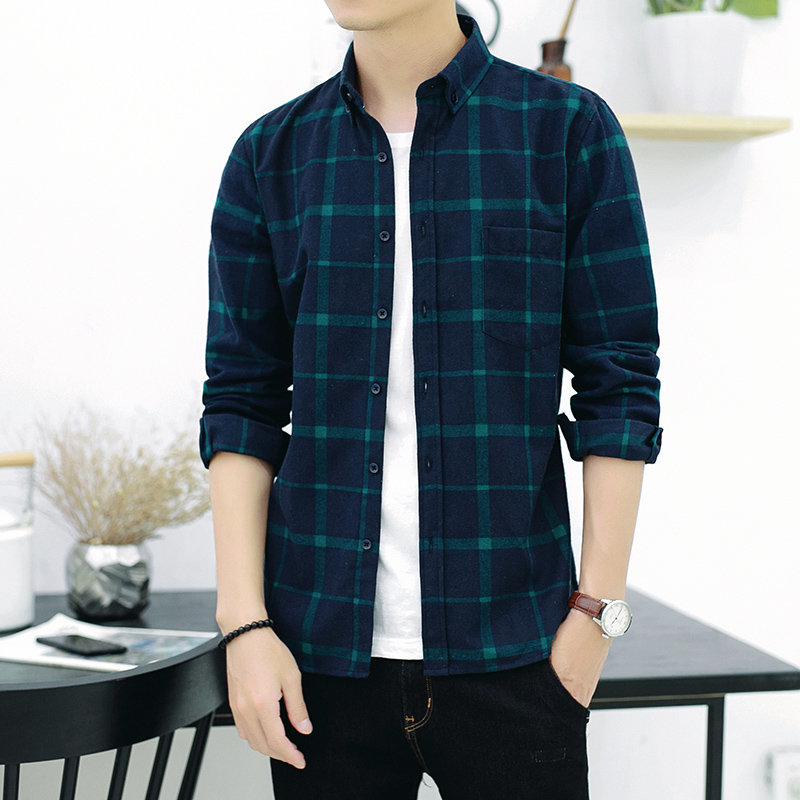 ³ÄÉÀÄÐFashion Men's Shirt Casual Plaid Cotton shirts for men