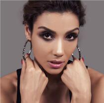 New large earring female personality large circle ring earrings inlaid drill in Europe and America Exaggerated Circle Ear nails anti-allergic