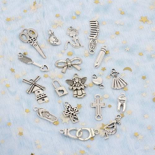 Ретро металлический браслет, пистолет, аксессуар с аксессуарами, серьги, ожерелье, «сделай сам», в стиле панк