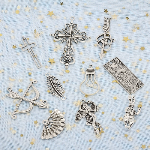 Ретро металлический браслет, пистолет, аксессуар с аксессуарами, серьги, ожерелье, «сделай сам», в стиле панк