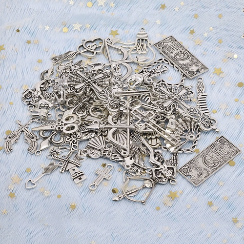 Ретро металлический браслет, пистолет, аксессуар с аксессуарами, серьги, ожерелье, «сделай сам», в стиле панк