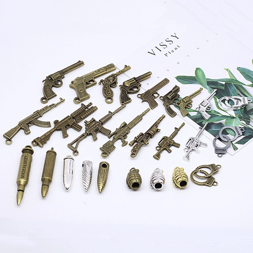 Ретро механический аксессуар с аксессуарами ручной работы, ручка, пистолет, ожерелье и серьги, подвеска, в стиле панк, «сделай сам»