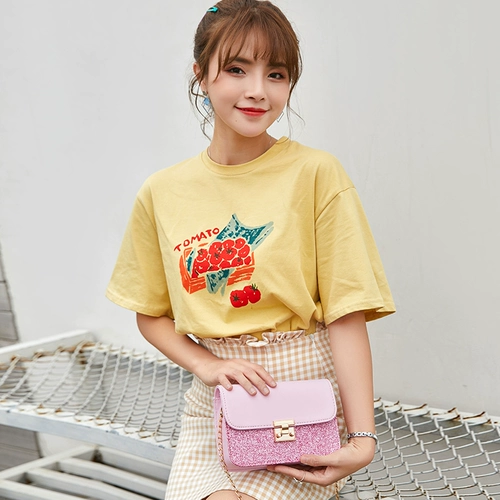 Сумка через плечо, блестки для ногтей для школьников, сумка на одно плечо, небольшая сумка, коллекция 2022, в корейском стиле