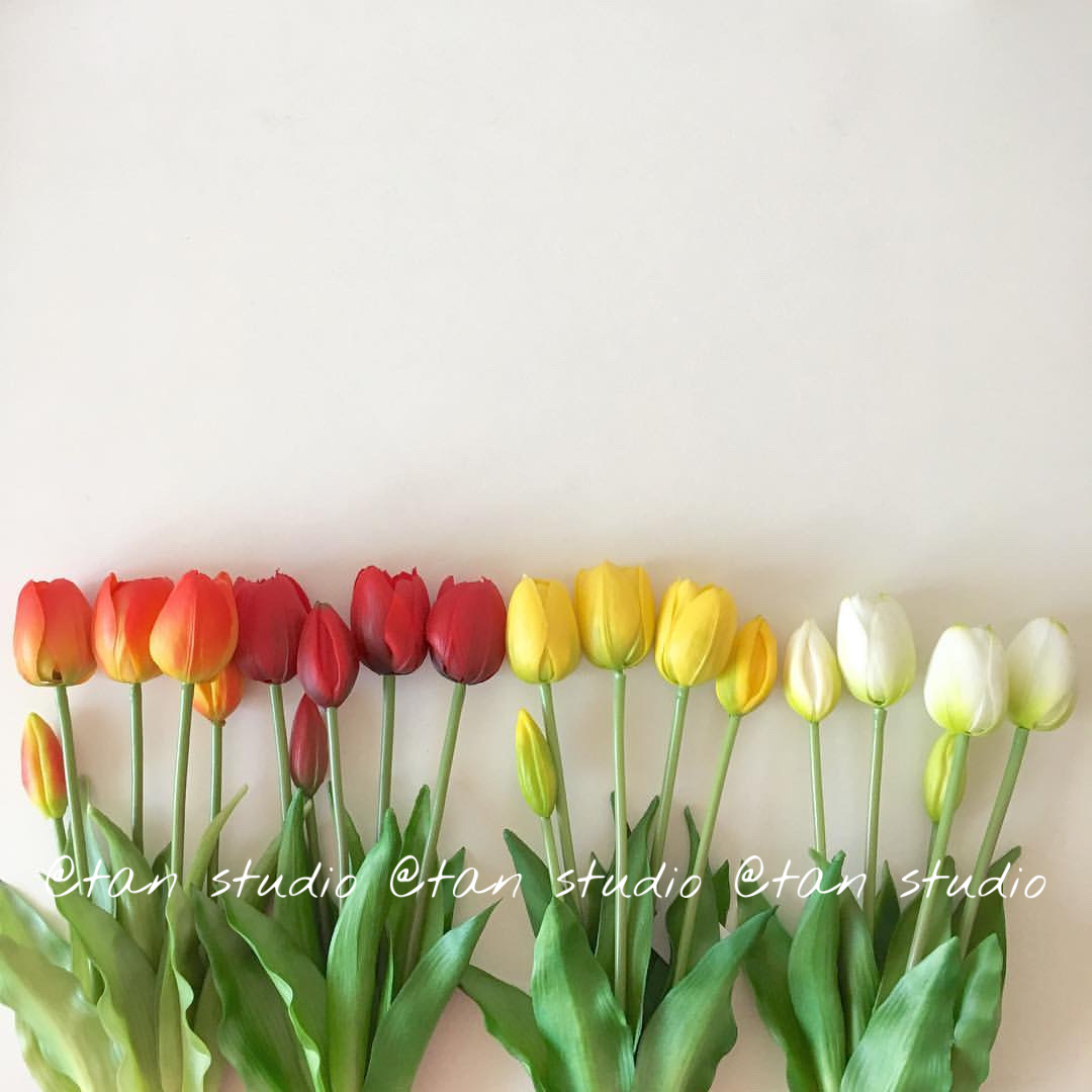 ins south Korean wind high-end tulip emulation bouquet home room desk folk juku soft decorative pendulum shooting props