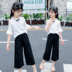 Bộ đồ mùa hè cho bé gái 2019 Mới mùa hè Trẻ em mặc quần dài ống rộng đại dương hợp thời trang cho bé trai - Phù hợp với trẻ em quần áo trẻ con Phù hợp với trẻ em