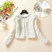 Bridal long-sleeved shawl wedding wedding dress 2017 winter new large size warm wedding dress toast cotton jacket