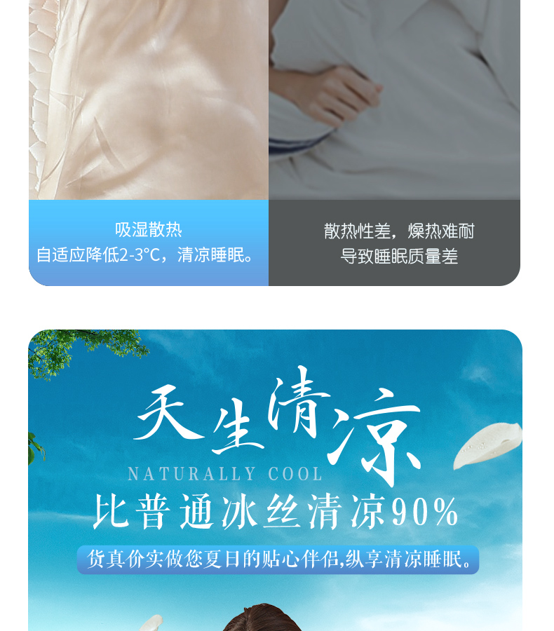 POKALEN Vỏ gối cao su Ice Silk Gối Case Case Cool Cool Summer Ice Silk Cool Gối Case Summer Gối Cool Gối Case - Gối trường hợp gối