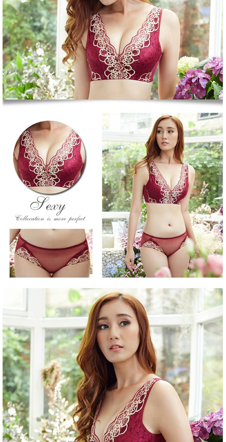 Tình yêu Yuezi loại không có vòng thép ngực nhỏ đồ lót nữ ren tập hợp để nhận được áo ngực điều chỉnh sữa 530 áo lót bầu