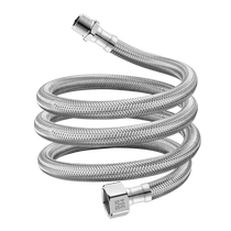 Stainless steel braided pipe water inlet hose 3 minutes to 4 minutes 6 connecting pipe European standard American internal and external wire toilet angle valve 3143