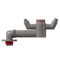 Kitchen sewer pipe three-way water separation valve pre-filter drainage pipe dishwasher water purifier connector 3143