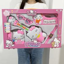 Hello KT Cat Cartoon Electronic Piano Guitar Telephone Enlightenment Toy Music Piano Infant Luminous Childrens Toy